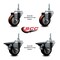 Service Caster 3 Inch Maroon Polyurethane 38 Inch Threaded Stem Caster Set 2 Brakes SCC SCC-TS20S314-PPUB-MRN-381615-2-PLB-2 - alternate 4